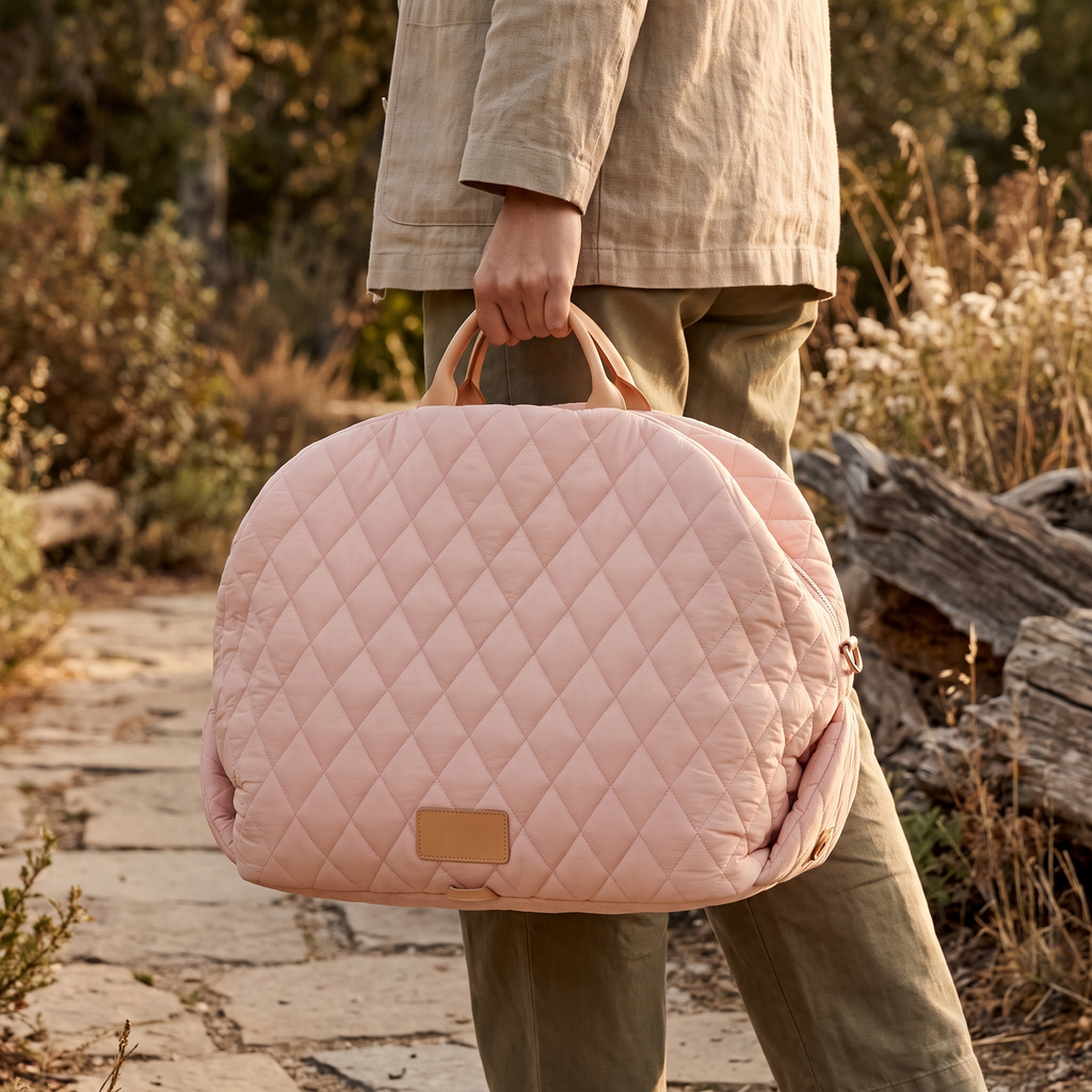 Structured Pet Carrier Handbag lifestyle