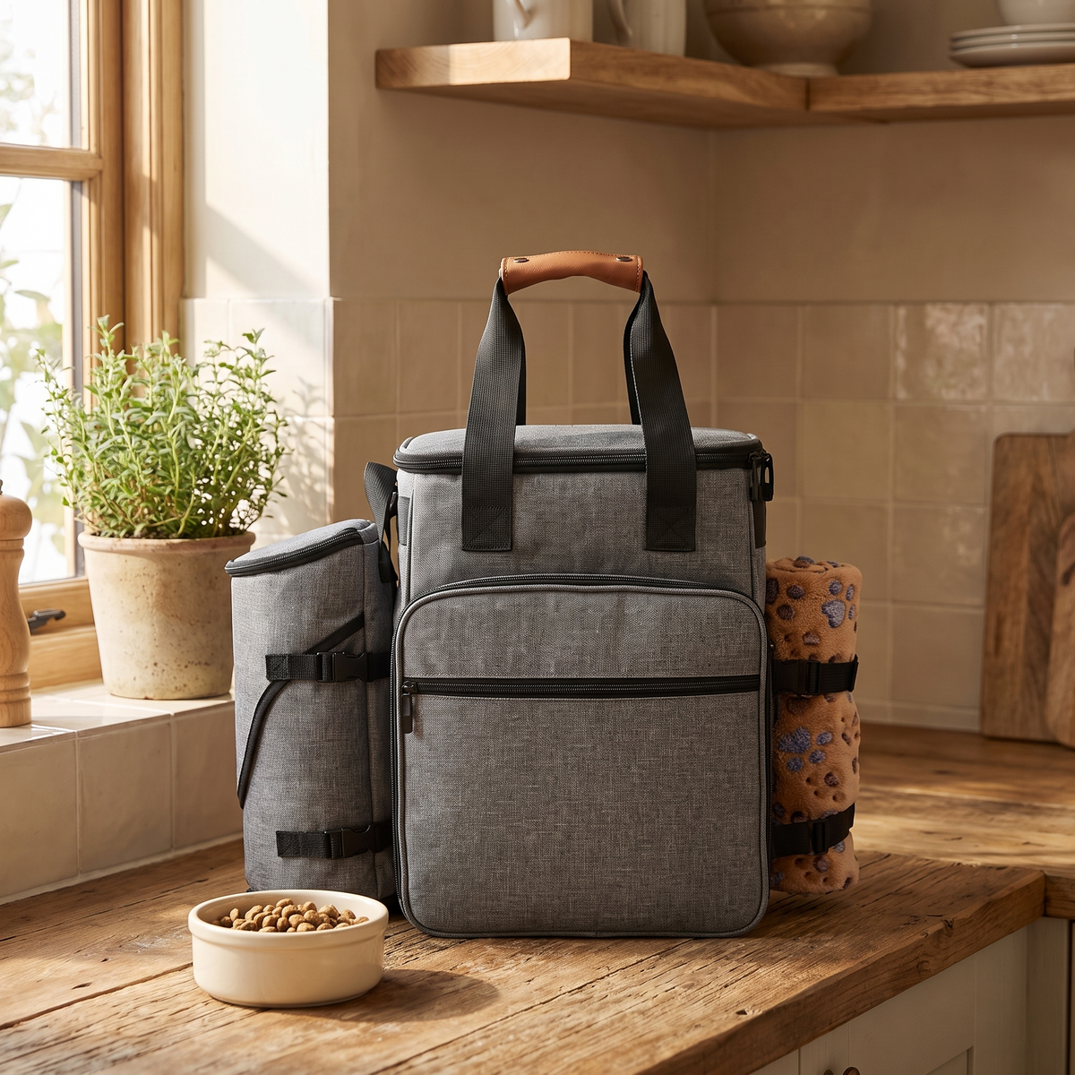Compact Pet Food Travel Pouch lifestyle