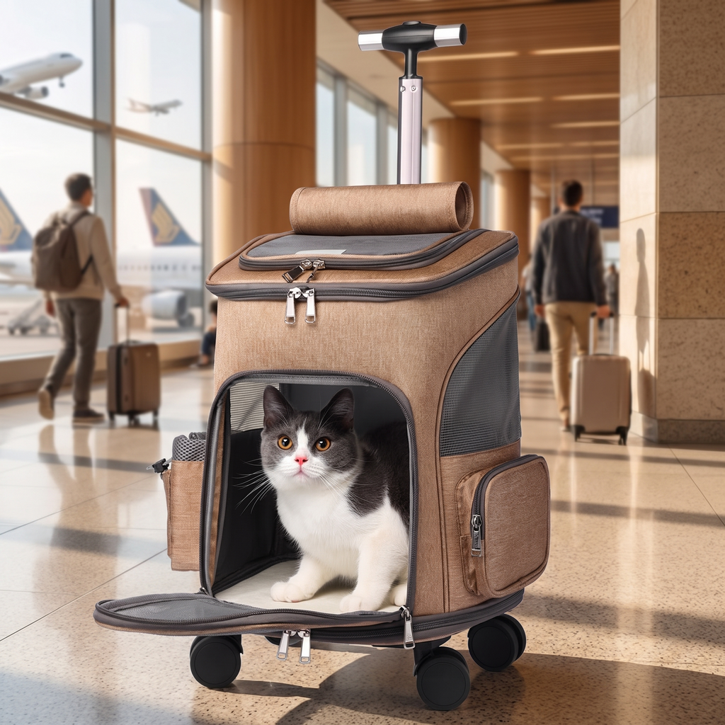 Rolling Pet Travel Backpack lifestyle