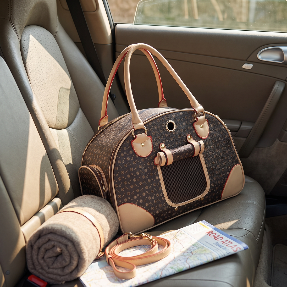 Structured Pet Travel Tote lifestyle