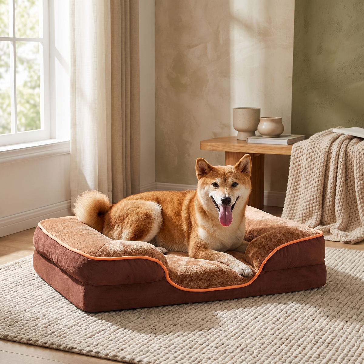 Orthopedic Memory Foam Pet Bed lifestyle